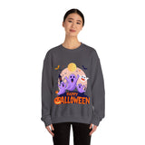 Halloween Ghost Sweatshirt – Cute Spooky "Happy Halloween" Design