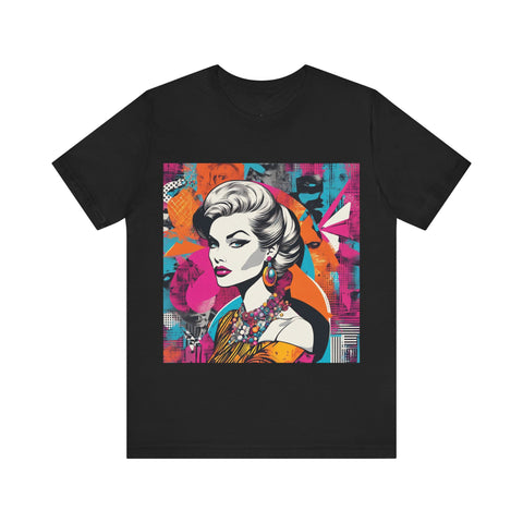 Neon Throwback Retro Tee - Women's Graffiti-Inspired