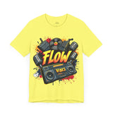 Flow Vibes T-Shirt – Retro Hip-Hop Boombox Graphic Tee