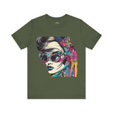 Women's Pop Art Portrait Tee - Vibrant Urban Streetwear Style