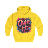 Bright Yellow "Own It" Hoodie – Bold Urban Graphic Design