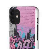 Chic Graffiti Phone Case - Feminine Urban Style for Girls