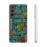 Graffiti Chic Phone Case: Urban Style with a Feminine Twist - Phone Case by Printify | Unique designs from ArteoDesign