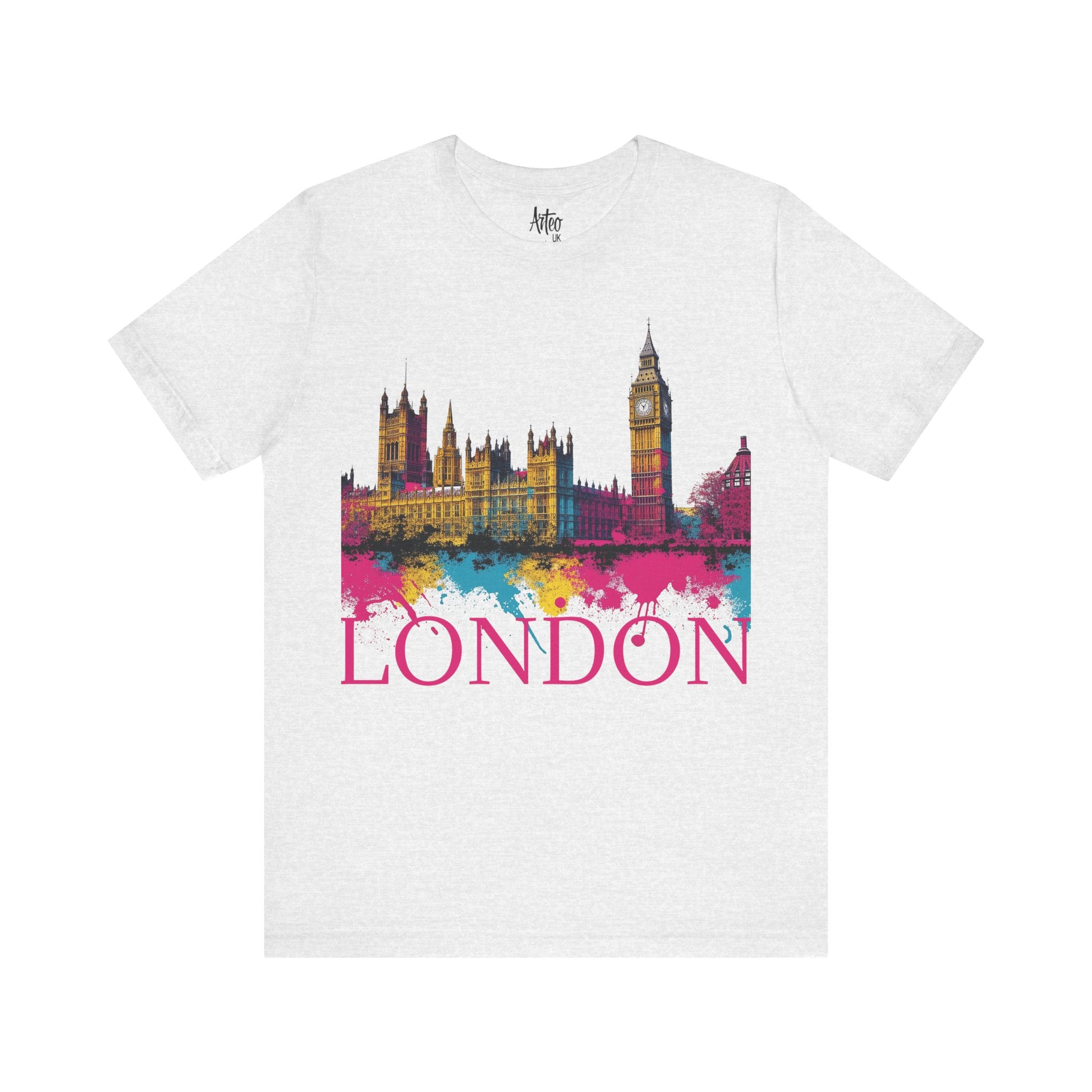 London Skyline Splatter T-Shirt - Urban Retro Design