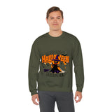 Halloween Sweatshirt – Spooky Witch and Ghosts Design