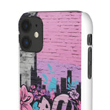 Chic Graffiti Phone Case - Feminine Urban Style for Girls