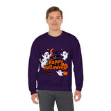 Happy Halloween Sweatshirt – Spooky Ghosts and Pumpkin Design