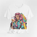 Vibrant '90s Throwback T-Shirt for Women | Retro Pop Art Graphic Tee