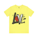 Love Graffiti Pink T-Shirt - Streetwear for Valentine’s Day