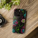Urban Floral Graffiti Phone Case – Neon Street Art Vibes for iPhone & Samsung