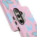 Y2K Butterfly Pink iPhone Case – Glitter Aesthetic