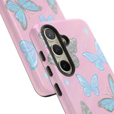 Y2K Butterfly Pink iPhone Case – Glitter Aesthetic