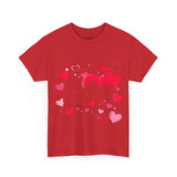 Heart Pattern T-Shirt – Stylish Pink and Red Hearts Design