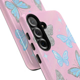Y2K Butterfly Pink iPhone Case – Glitter Aesthetic