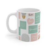 Grateful Heart Collage Mug - Start Each Day with Gratitude