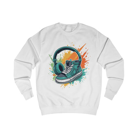 Men's Street Beats Sweatshirt | Headphones & Sneakers Design