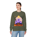 Halloween Ghost Sweatshirt – Cute Spooky "Happy Halloween" Design