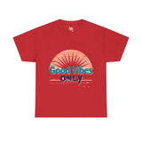 Good Vibes Only Positive Energy Typography T-Shirt