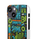 Graffiti Chic Phone Case: Urban Style with a Feminine Twist - Phone Case by Printify | Unique designs from ArteoDesign