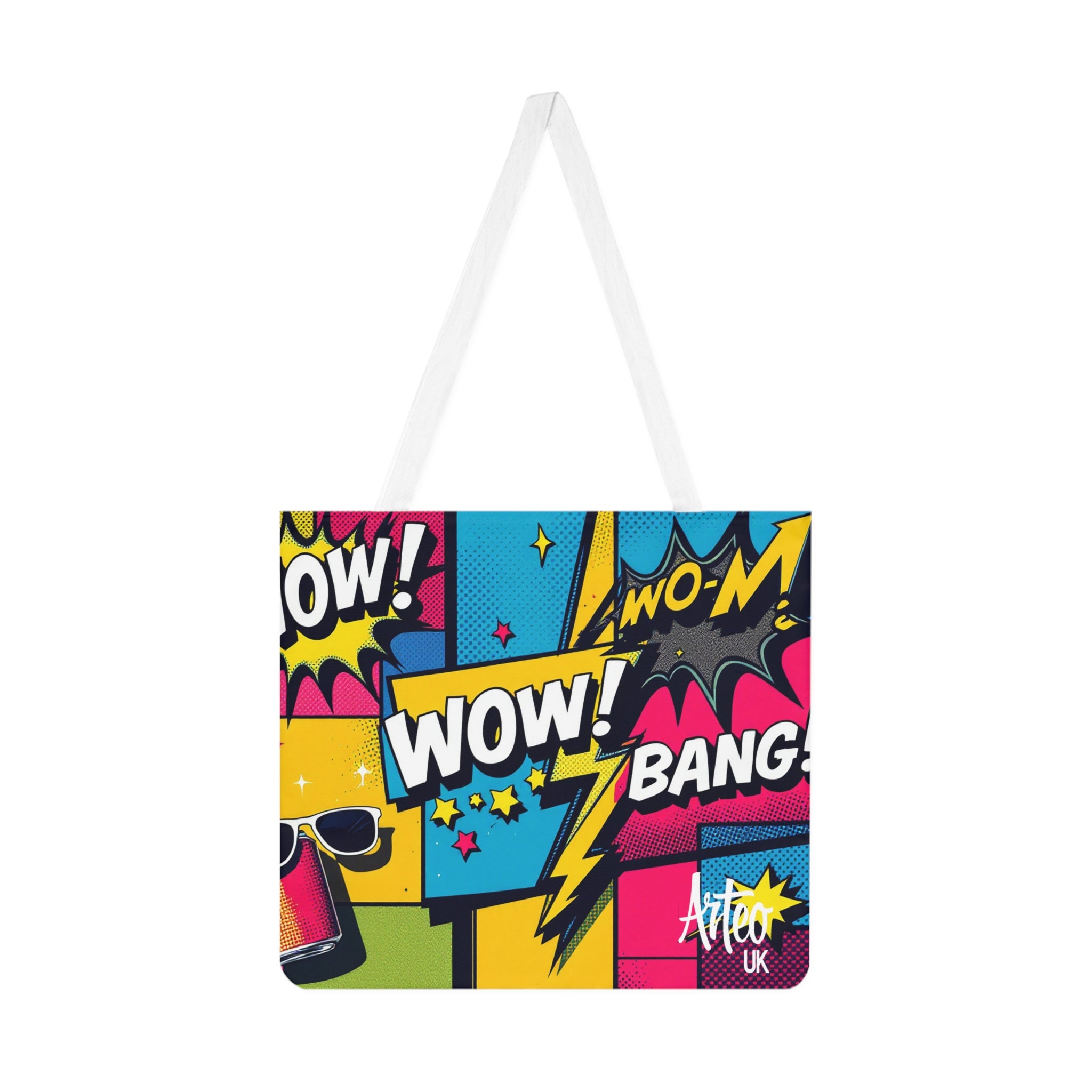 Arteo UK Pop Art Tote Bag – WOW! BANG! Comic Style Design