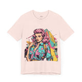 Vibrant '90s Throwback T-Shirt for Women | Retro Pop Art Graphic Tee