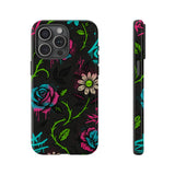 Urban Floral Graffiti Phone Case – Neon Street Art Vibes for iPhone & Samsung