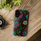 Urban Floral Graffiti Phone Case – Neon Street Art Vibes for iPhone & Samsung