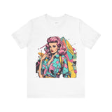 Vibrant '90s Throwback T-Shirt for Women | Retro Pop Art Graphic Tee