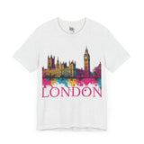 London Skyline Splatter T-Shirt - Urban Retro Design