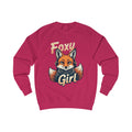 Foxy Girl Pink Sweatshirt – Fox with Headphones Design