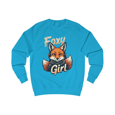 Foxy Girl Pink Sweatshirt – Fox with Headphones Design
