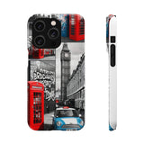 Graffiti Phone Case: London Skyline, Neon Accents, Edgy Styl - Phone Case by Printify | Unique designs from ArteoDesign