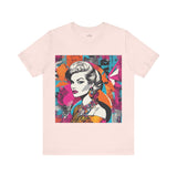 Neon Throwback Retro Tee - Women's Graffiti-Inspired