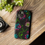 Urban Floral Graffiti Phone Case – Neon Street Art Vibes for iPhone & Samsung