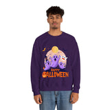 Halloween Ghost Sweatshirt – Cute Spooky "Happy Halloween" Design