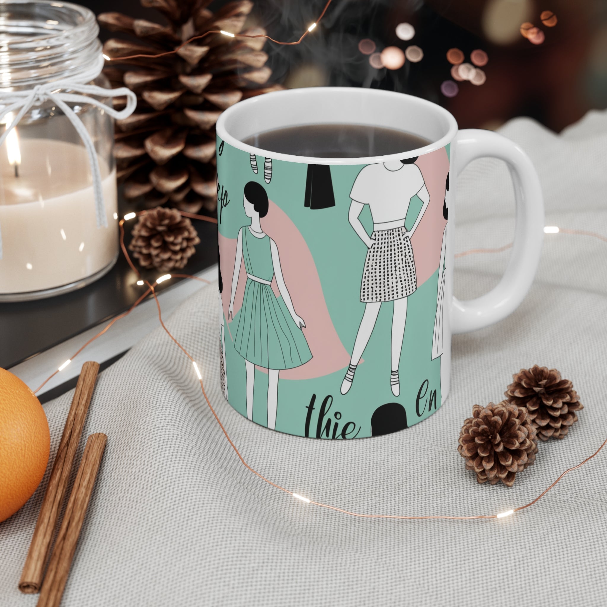 Vintage Fashion Mug – Retro Chic Women’s Style Design