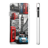 Graffiti Phone Case: London Skyline, Neon Accents, Edgy Styl - Phone Case by Printify | Unique designs from ArteoDesign