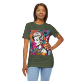 Neon Throwback Retro Tee - Women's Graffiti-Inspired