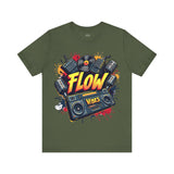 Flow Vibes T-Shirt – Retro Hip-Hop Boombox Graphic Tee