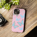 Y2K Butterfly Pink iPhone Case – Glitter Aesthetic