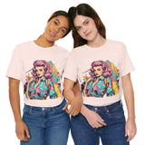 Vibrant '90s Throwback T-Shirt for Women | Retro Pop Art Graphic Tee