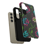 Urban Floral Graffiti Phone Case – Neon Street Art Vibes for iPhone & Samsung