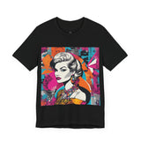 Neon Throwback Retro Tee - Women's Graffiti-Inspired