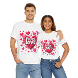 Forever Love Sweatshirt: Heart-Themed Unisex Fashion - T-Shirt by Printify | Unique designs from ArteoDesign