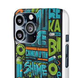 Graffiti Chic Phone Case: Urban Style with a Feminine Twist - Phone Case by Printify | Unique designs from ArteoDesign