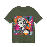 Neon Throwback Retro Tee - Women's Graffiti-Inspired