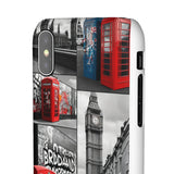 Graffiti Phone Case: London Skyline, Neon Accents, Edgy Styl - Phone Case by Printify | Unique designs from ArteoDesign