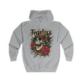 Skull & Rose Hoodie - Fearless Tattoo Art Design