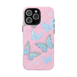 Y2K Butterfly Pink iPhone Case – Glitter Aesthetic
