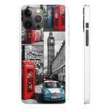 Graffiti Phone Case: London Skyline, Neon Accents, Edgy Styl - Phone Case by Printify | Unique designs from ArteoDesign